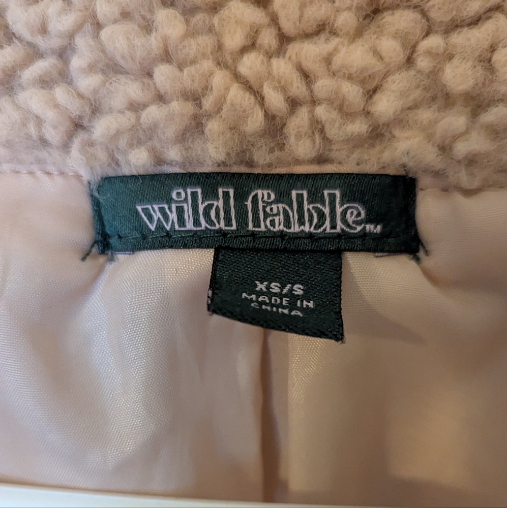 Wild Fable Cozy Tan Sherpa Jacket - Picture 3 of 5